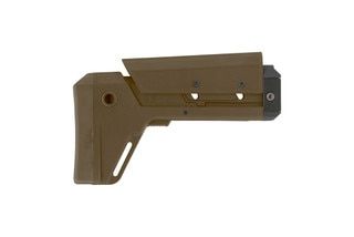 Coyote brown polymer stock with adjustable cheek piece